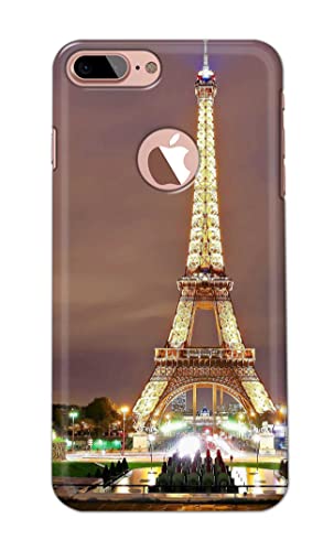 Image of PRINTFIDAA Lovers Famous Place Eiffel Tower in Paris Printed Designer Hard Case for iPhone 7 Plus Logo (5.5 inch) / iPhone 8 Plus Logo (5.5 inch), A1784, A1661, A1785 Back Cover -(e) RPM1009