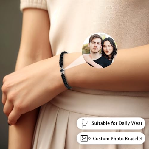 Personalized Bracelet with Picture inside - Custom Projection Bracelets with Photos, Customized Memorial Gifts for Women, Valentines Gifts for Wife Girlfriend4