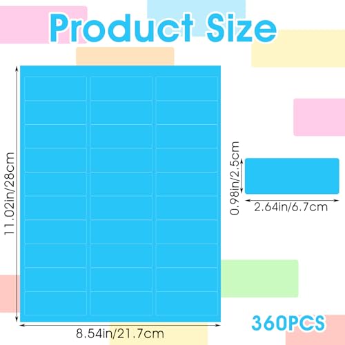 Ptwola 360 Stück Umzugsaufkleber Etiketten Selbstklebend Aufkleber Bunt farbige Ablösbare Adressen Blanko...