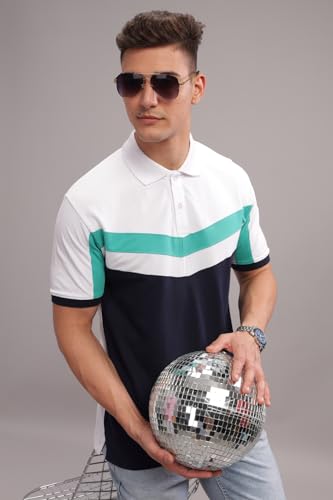 Image of ADRO Men's 100% Cotton Regular Fit Polo T-Shirt