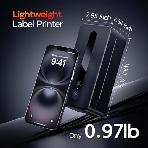 Image of TATTMUSE Thermal Shipping Label Printer 4X6 Upgraded, 2026 New Version Bluetooth Label Printer for Small Business and Package, Support iOS, Android, Windows, Mac, Come with Label Holder