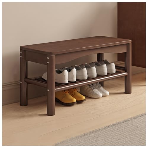 Banc à chaussures en bois massif pour optimiser l'espace et s'asseoir confortablement - 2