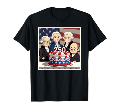250th Years Founding Fathers 1776-2026 4th of July Party T-Shirt