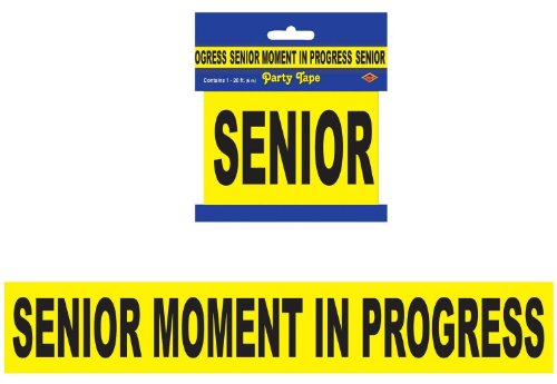 Senior Moment In Progress Party Tape 3' x 20' 1/Pkg