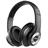 AUSDOM ANC10 Wireless Active Noise Cancelling Headphones, Bluetooth 5.0 Headphones Over Ear with Mic, Soft Adjustable Earpads, Hi-Fi Deep Bass Foldable Headset for Travel Work TV PC Mobile Airplane