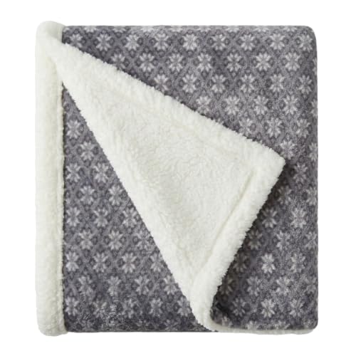 Eddie Bauer - Sherpa Reverse Throw Blanket for Bed or...