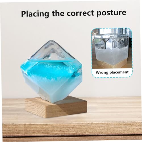 Cubo de agua azul predictor del tiempo: adorno creativo de escritorio 8