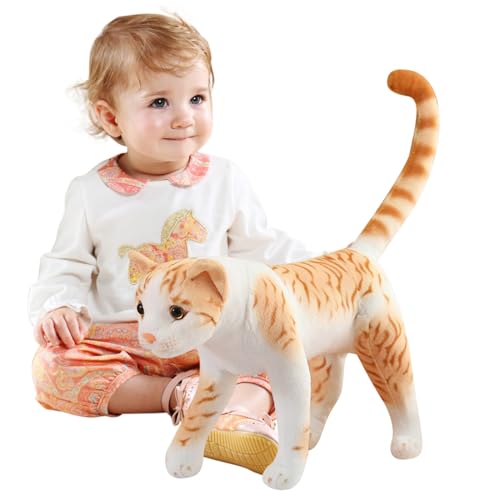 Peluche chat jaune contre anxiété nocturne et insomnie - 4