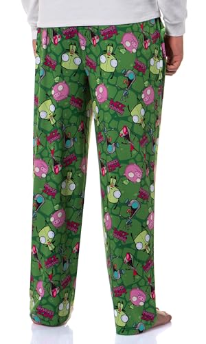Invader ZIM Adult ZIM Gir and Pig AOP Tossed Print Sleep Pajama Pants Loungewear Sleepwear for Men Women4