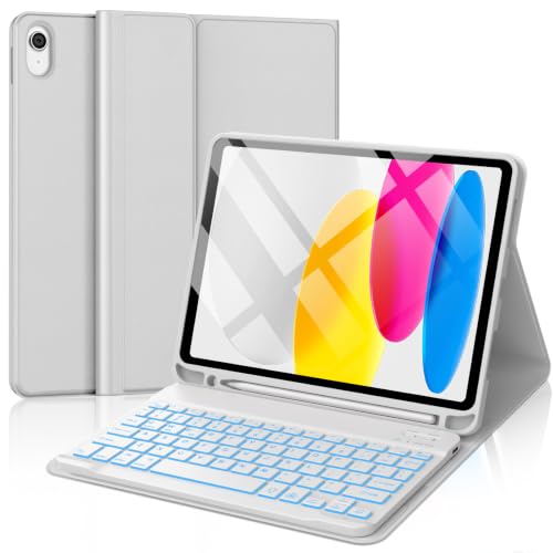 Funda de teclado para iPad de 11 pulgadas anticaídas con teclado Bluetooth