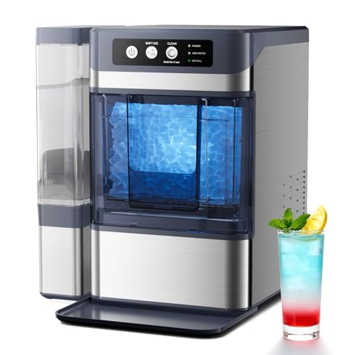 Qausou Nugget Ice Maker 44 Lbs