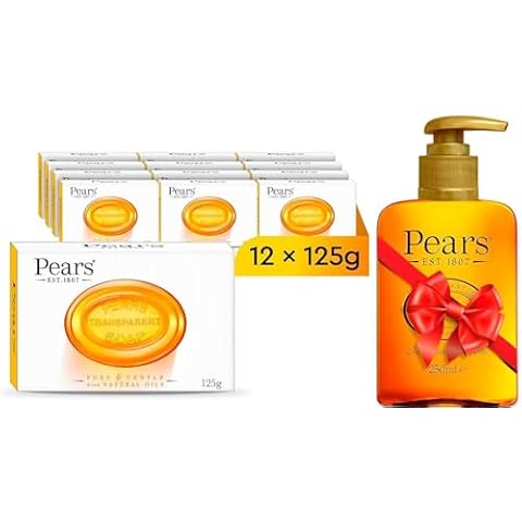 Pears Transparent Amber Soap Pack with Hand Wash Cover