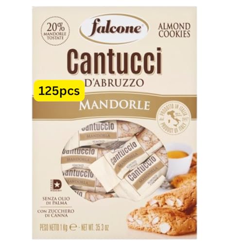 Italian Almond Cantucci Biscuits 1kg Individually Wrapped 125 Pieces (1kg - 125 Pieces)