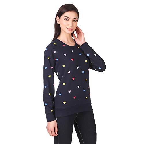 Image of Stories.Label Women Sweatshirt Full Sleeve | 100% Cotton Printed Winter Wear for Women | Casual Round Ribbed Neck Pullover Graphic Sweatshirt Tops | Regular & Plus Size (S-5XL)