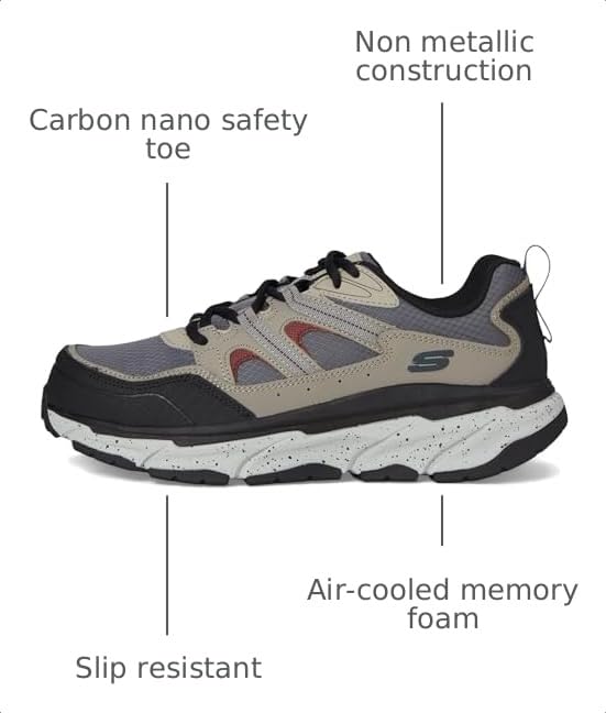Image of Skechers Mens D'lux Journey Sr Carbon Nano Safety Toe