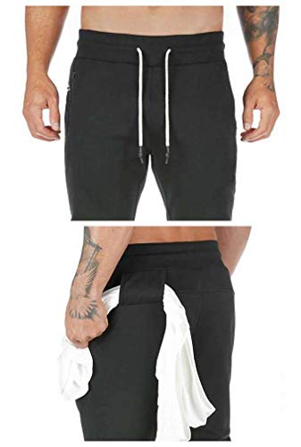Tansozer Joggingbroek voor heren, trainingsbroek, katoen, sportbroek met zakken met - Image 5