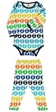 Småfolk Baby Body LS & Leggings Set, Mini Retro Apples