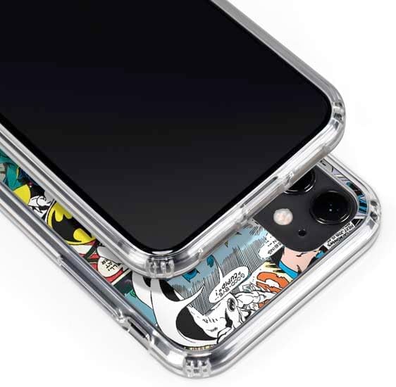 Skinit Clear Phone Case Compatible with iPhone 11 - Officially Licensed DC Comics Batman Vintage Pose Collage Art Design