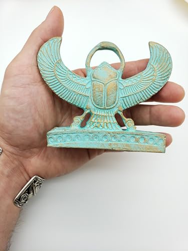 Estatua escarabajo alado patina 3 pulgadas miniatura 6