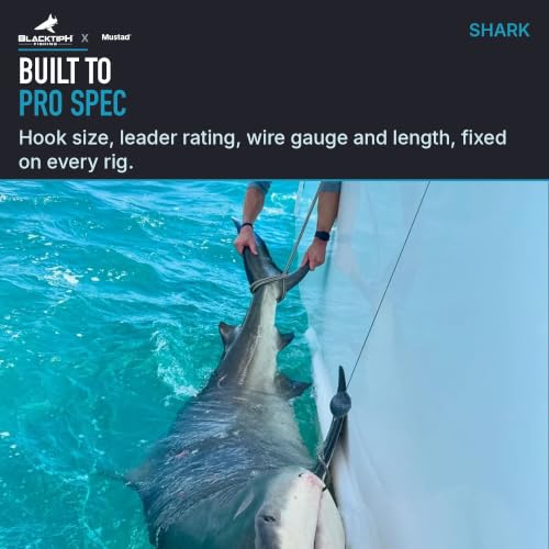 Mustad BTH-MSR-1 Monster Shark Rig con Anzuelo Demon Circle 16/0 y Línea Mono de 700 lb para Pesca en Agua Salada miniatura 5