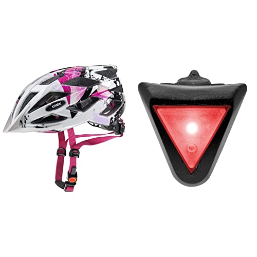 uvex Unisex – Erwachsene air Wing Fahrradhelm, White-pink, 56-60 cm & Unisex - Erwachsene, Plug-in LED für i-vo/airwing/Finale junior Zubehör, one Size