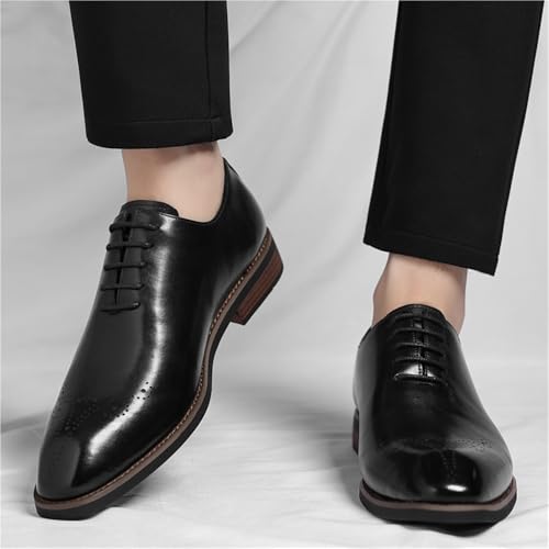 Men's British Style Square Toe Lace-Up Dress Shoes Spring Business Formal Oxfords Big Size Casual Leather Shoes for Men2