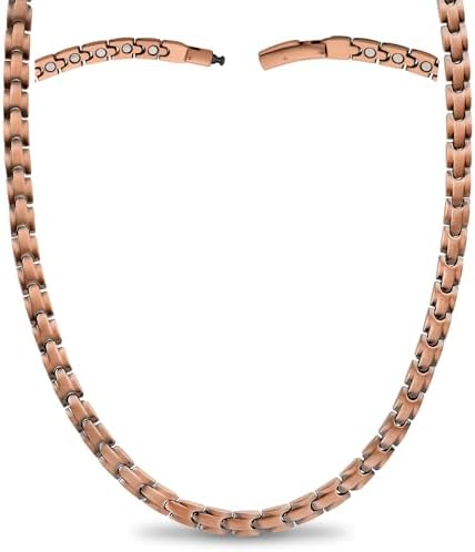 MagnetRX Copper Magnetic Necklace - Ultra Strength Magnetic Copper Necklace for Men and Women - 99.9% Pure Copper Necklace with Magnets