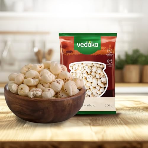 Image of Amazon Brand - Vedaka Fox Nuts (Phool Makhana) | 200 g | Light & Crunchy | No Artificial Flavours & No Preservatives