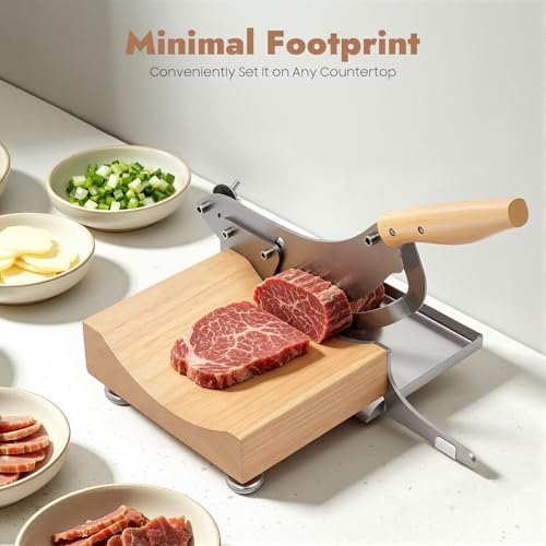 Rebanadora manual de carne congelada de acero inoxidable miniatura 4