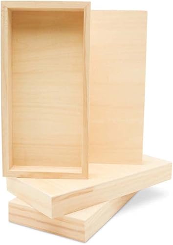 Miniatura 17 de Lienzo de madera estrecho de 10 x 20 x 1-1/2 pulgadas, paquete de 2 carteles de madera en blanco con marco, paneles de madera con cuna