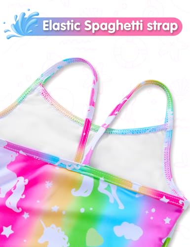 Image of Girls Swimsuit One Piece Ruffles Bathing Suit Kids' Swimwear Quick Dry Summer Beach for 2-14Y