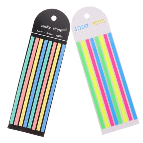 CIYODO 長い蛍光色インデックスタブ 冊 カラフルな読書用付箋 に直接書けるノートマーカー 学習整理に便利な携帯用ページストリップ