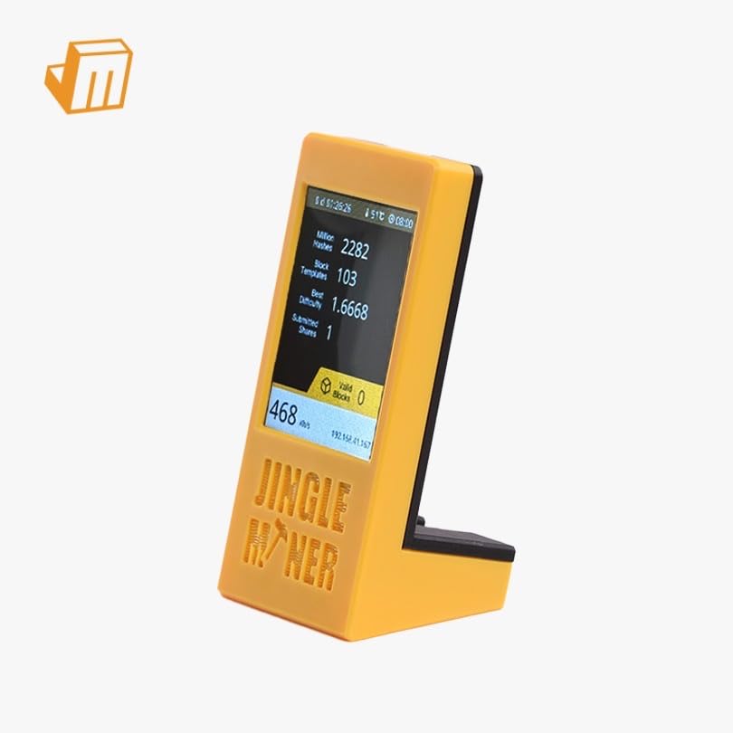 Image of BTC Solo Lottery Monitor | 1W Ultra-Low Power | Wi-Fi Crypto Mining Monitor | Zero-Noise 0dB | Plug & Play Unibody Design | USB-C Powered | Supports BTC Solo Lottery Mining