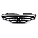 CarPartsDepot Front Grille Grill New Black Frame Chrome Shell Compatible With 2010 2011 2012 Nissan Altima NI1200236 62070ZX00A