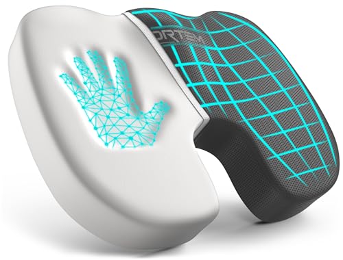 FORTEM Sitzkissen, Sitzpolster, Bürostuhlkissen, Memory-Schaum Schreibtischstuhl Kissen, Rutschfestes Sitzkissen für Gaming, Autositzkissen, Computerstuhlkissen, Waschbarer Bezug