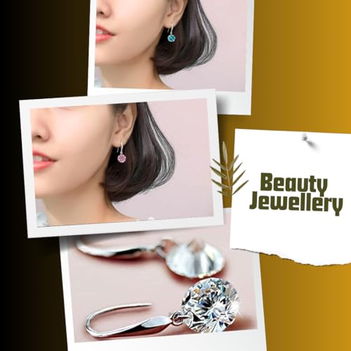 Image of Nilu's Collection Enchanting Light Weight Cubic Zircon Crystal Drop Earrings for Women and Girls, for Daily Use, Office Use
