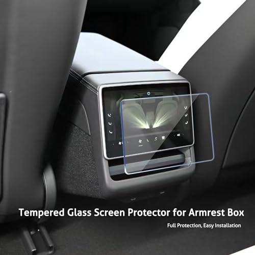 Ailun Glass Screen Protector for Tesla Model Y Juniper 2025 / Model 3 2024 Highland Center Console Dashboard Touchscreen [15.4 Inch] with Auto Alignment Tool + Armrest Box Screen Protector [8 Inch]