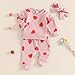 Mubineo Toddler Baby Girl Clothes Cute Flower Sweatshirt Outfits Fall Winter Long Sleeve Tops Pant Outfit Sweatsuit Set (Pink Strawberry, 12-18 Months)