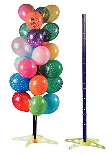 esscosa Arbre à ballons Support pour arbre à ballons 165 cm Bleu et Blanc Fête TOYS_AND_GAMES