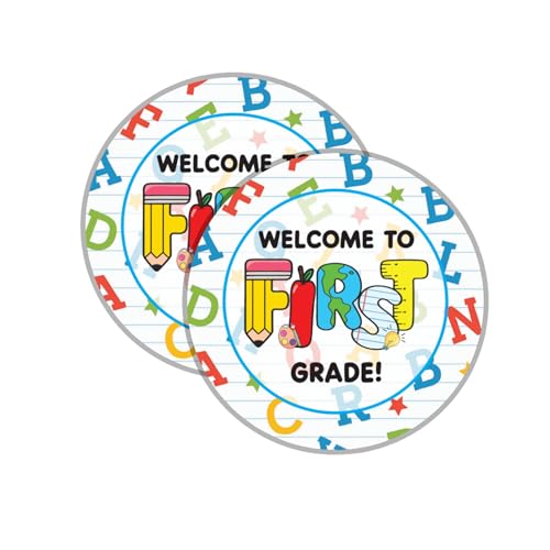 Back to School Stickers, Teacher Supplies Must Haves- 40 Pcs Welcome to First Grade Reward Stickers for Students, Cute 1st Grade Classroom Essentials & Decor