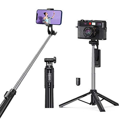 Palo Selfie Trípode, Mpow 4 en 1 Selfie Stick Bluetooth con Control Remoto, Monopié Extensible con Obturador para Viaje, Compatible con Cámera Deportiva, Móvil iOS Android