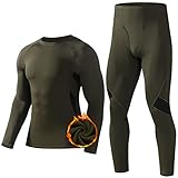 Mens Long Johns Thermal Underwear for Men Set Moisture Wicking Base Layer Compression Tops Leggings for Cold Weather