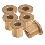 VILLFUL 6pcs Copper Flanged Sleeve Bearings Copper Bushing Set 6x10x12/14x2mm Industrial Flanged Sleeve Bearing Components for High-Load, High-Speed Power Transmission Applications