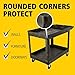 Rubbermaid Commercial Products 2-Shelf Utility/Service Cart, Medium, Black, Lipped Shelves, Ergonomic Handle, 500 lbs. Capacity, for Warehouse/Garage/Cleaning/Manufacturing