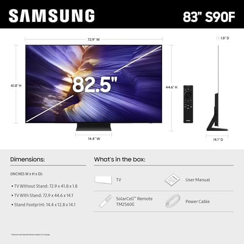 Image of Samsung 77-Inch Class OLED 4K S90D Series HDR+ Smart TV w /Dolby Atmos, Object Tracking Sound Lite, Motion Xcelerator, Real Depth Enhancer, AI Upscaling, Alexa Built-in (QN77S90D, 2024 Model)