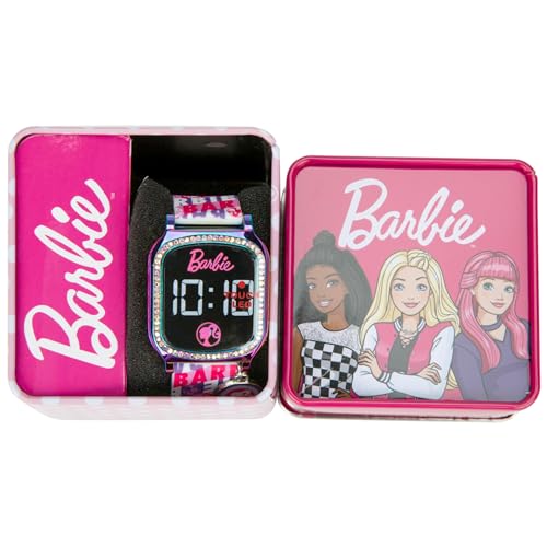 Accutime Barbie Pink Waves LED Kid's Watch with Silicone Band4