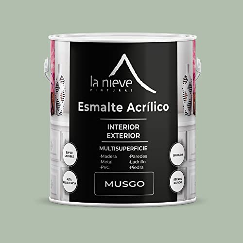 Esmalte acrílico mate multisuperficie interior y exterior (750 mililitros, Musgo)