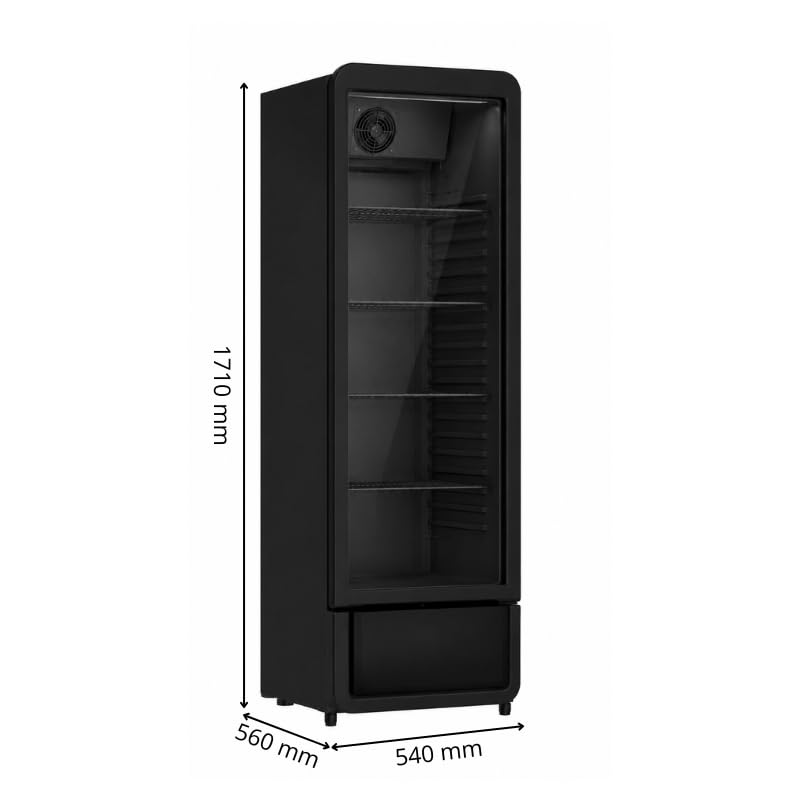 Générique Armoire à Boissons Réfrigérée Noire 1 Porte - 258 Litres