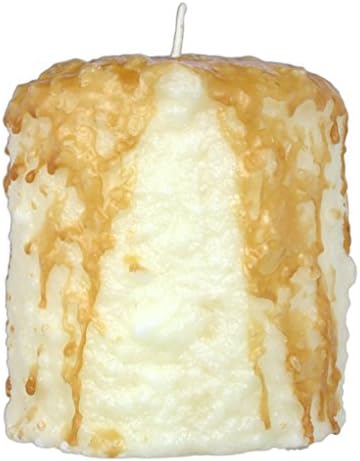 Warm Glow Candle Company 5'' Hand Dipped Sweet Dessert Hearth Candle (Caramel Corn)