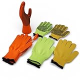 6 Pairs Hi-Vis PVC Coated Work Gloves, Large Size, Non-Slip Durable Breathable Safety Gloves, Fluorescent Orange/Lime Green/Yellow (2 Pairs Each Color) Multi-Purpose Labor Protection